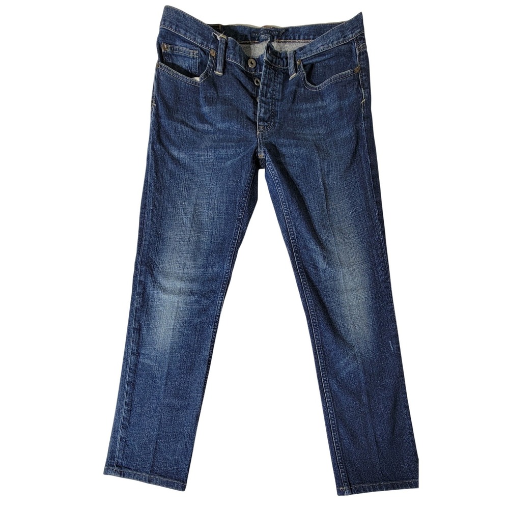 Polo Ralph Lauren Thompson Slim Fit Dark Wash Blue Jeans‎ Mens 31x32 Button Fly